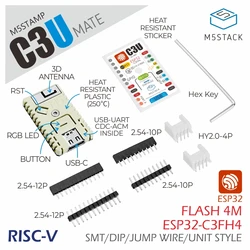 M5Stack Stamp C3U Mate – Módulo ESP32-C3 con Pines