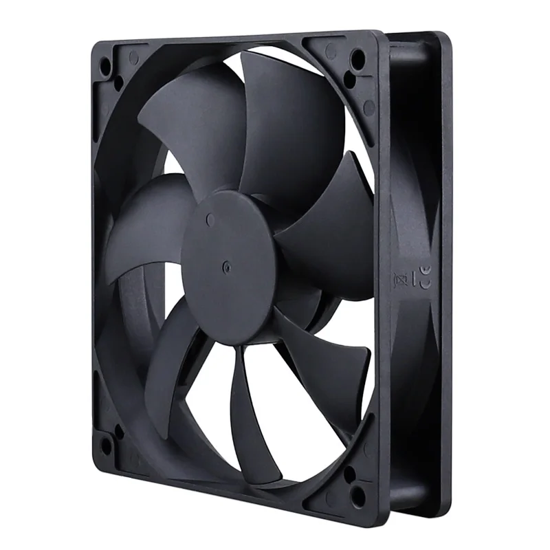 Gdstime-ventilador de refrigeración sin escobillas Gdstime, 5V, 12V, 24V, 120mm x 120mm x 25mm, 120mm x 25mm, 2 pines, 0.3A, 12cm, 1 unidad - imagen 3