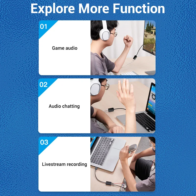 Vention Tarjeta de Sonido USB a 3,5mm – Adaptador Externo PC PS4 - imagen 5