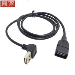 Cable Extensor USB 2.0 Macho-Hembra 1m Angular 90°