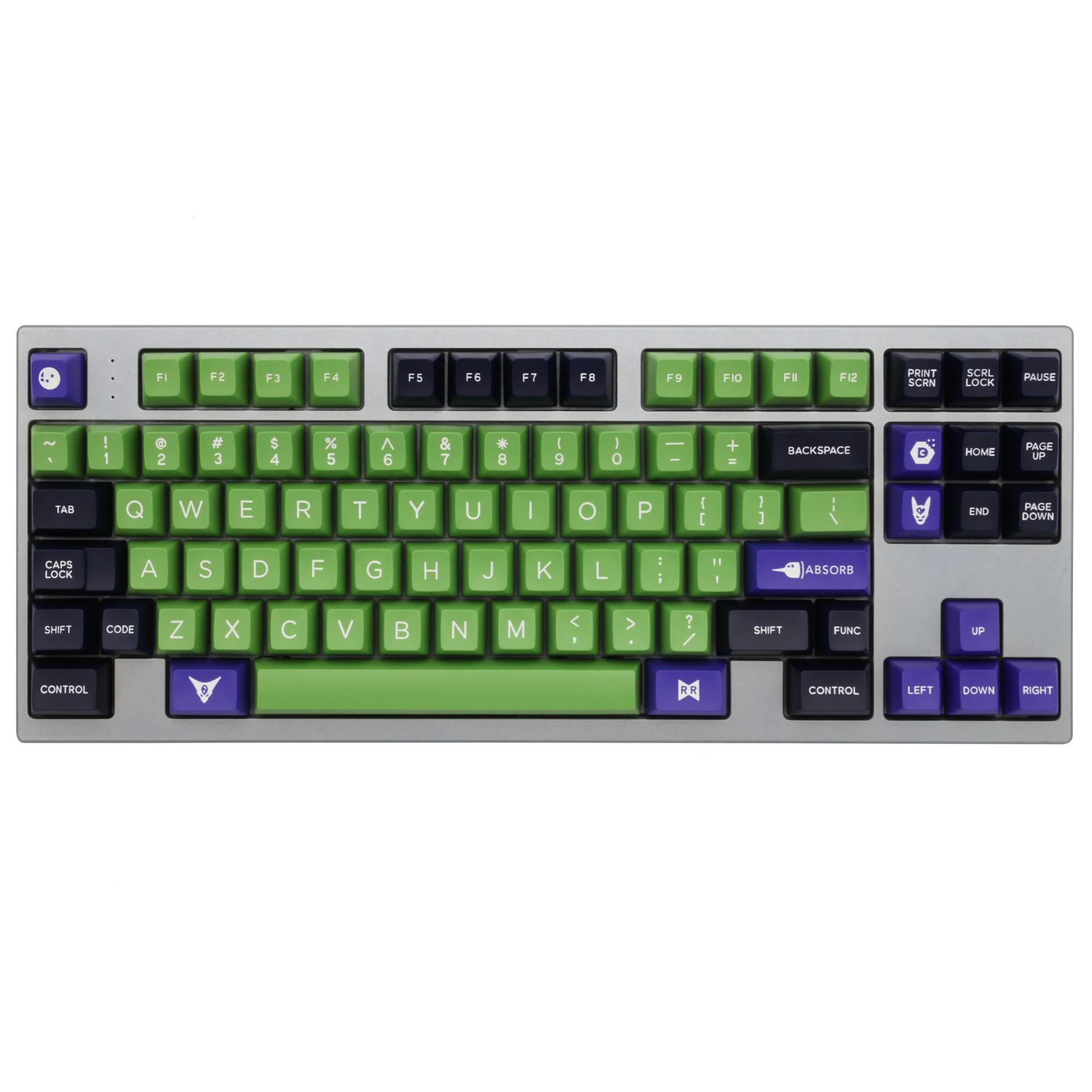 Domikey SA abs doubleshot keycap set Cell SA para mx stem keyboard poker 87 104 gh60 xd64 xd68 xd84 xd87 bm60 bm65 bm68 verde