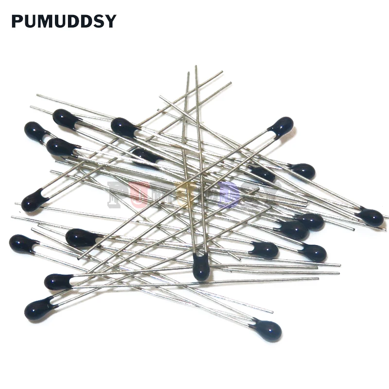 20 piezas termistor NTC-MF52-103/3435 10K ohm 1% Sensor de temperatura de resistencia térmica