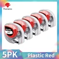 5PK Plastic Red