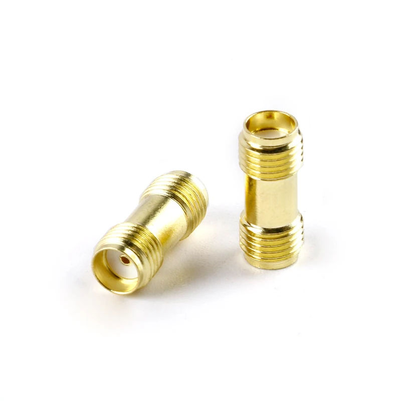Conector hembra SMA a hembra, 2 adaptadores de RF Coaxial recto de Latón chapado en oro, doble SMA hembra, 2 uds. - imagen 4