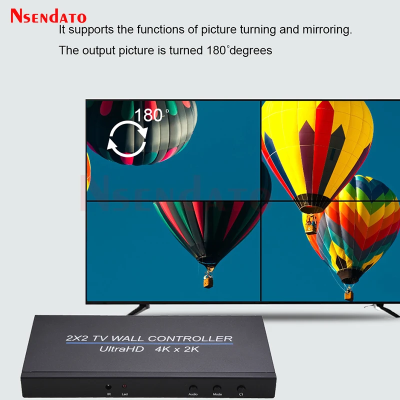 Controlador de pared de vídeo de TV 4K 60Hz 2x2 HDMI empalmador de procesador de costura de pantalla 2x1 3x1 1x3 1x2 4x1 1x4 HDMI empalmador de vídeo para PS4 - imagen 4