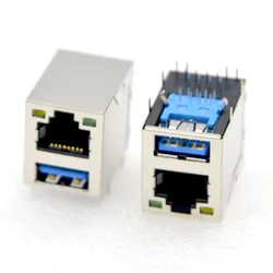 Módulo RJ45 y USB Dual con LED para PCB - Venta al por Mayor