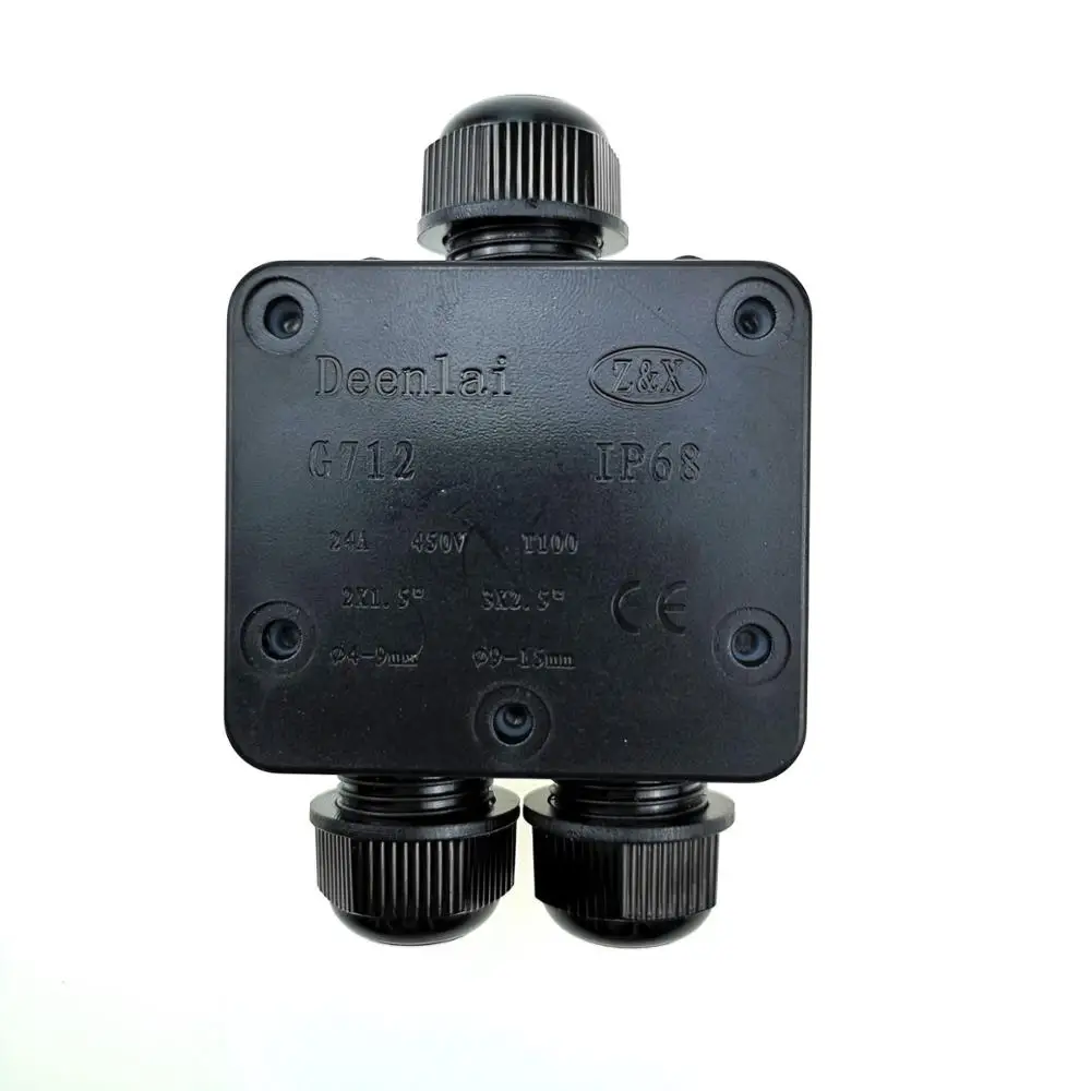 Terminal de caja de conexiones impermeable de 4-15mm, conectores de construcción de protección de Cable subterráneo de 3 puertos IP68 para luz de inundación de césped de calle - imagen 2