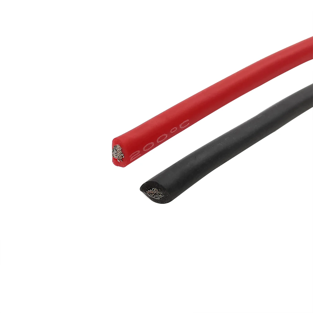 Cable Flexible de goma de alambre de silicona de cobre estañado de 1M, Cable eléctrico de 12/14/16/18/20 22/24/26/28/30 AWG 2P, Conector de lámpara LED DIY - imagen 5