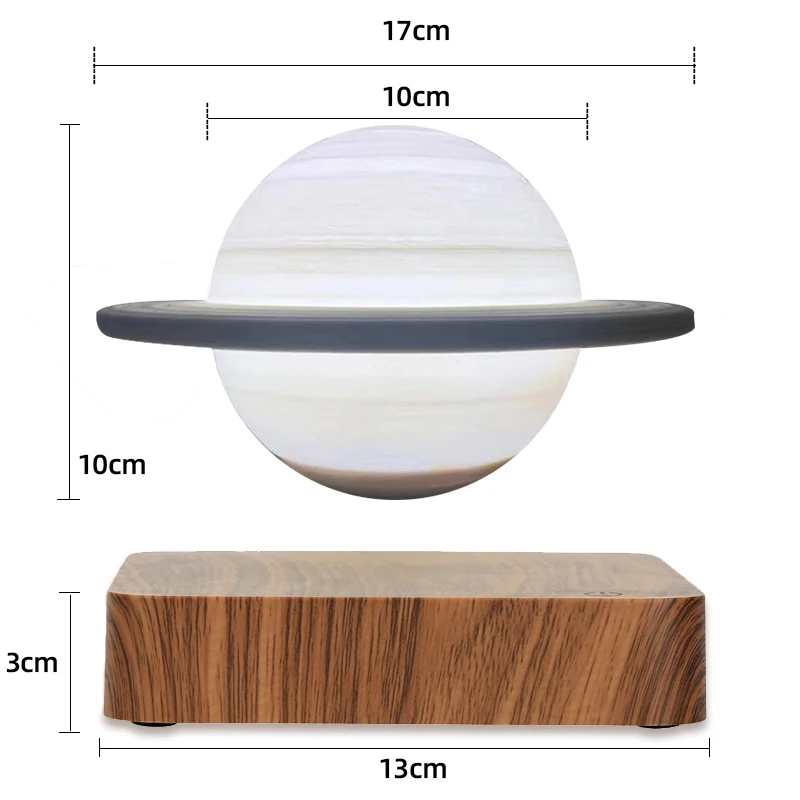 Lámpara de Saturno levitante magnética 3D, luz nocturna giratoria de 3 colores, lámpara flotante inalámbrica LED para habitación de bebé, regalos novedosos de Navidad - imagen 3
