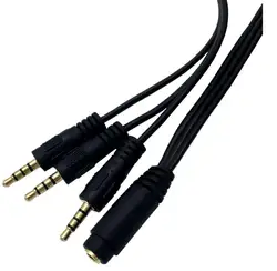 Divisor Audio 3.5mm TRRS – 1 Hembra a 3 Macho 30cm