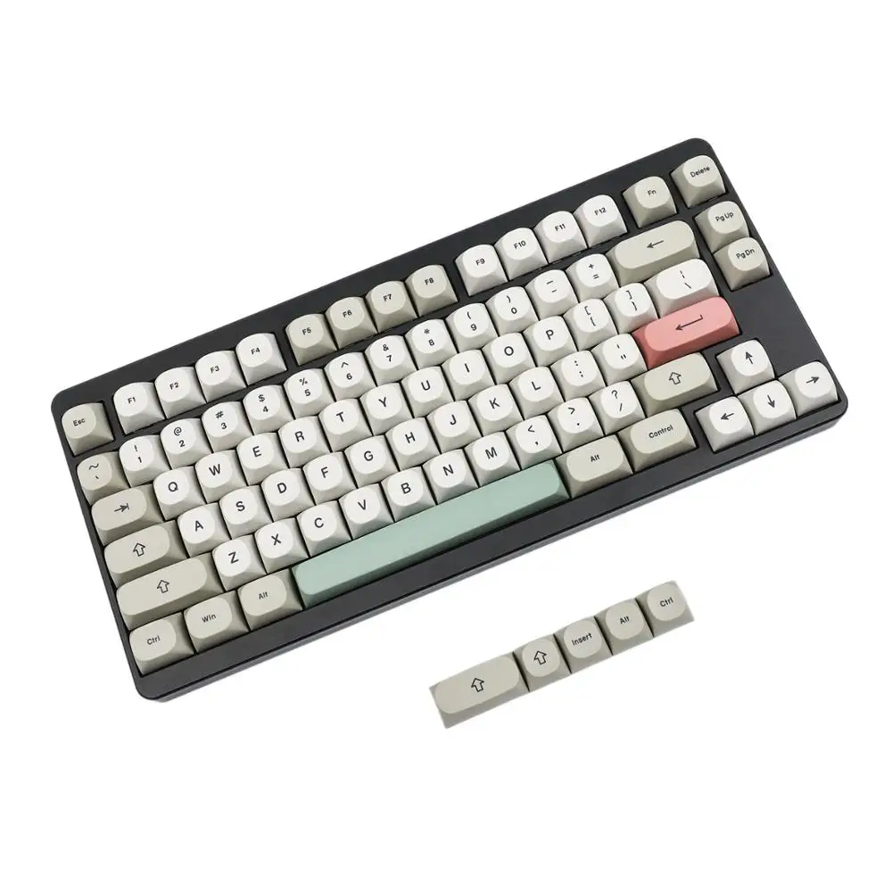 Tapa de tecla Retro PBT para teclado mecánico MX Filco 125 TKL 61 KBD75 Kira96 YMD96 GK64 Tada68 ID80, 9009 MA Dye Sub 104 - imagen 3
