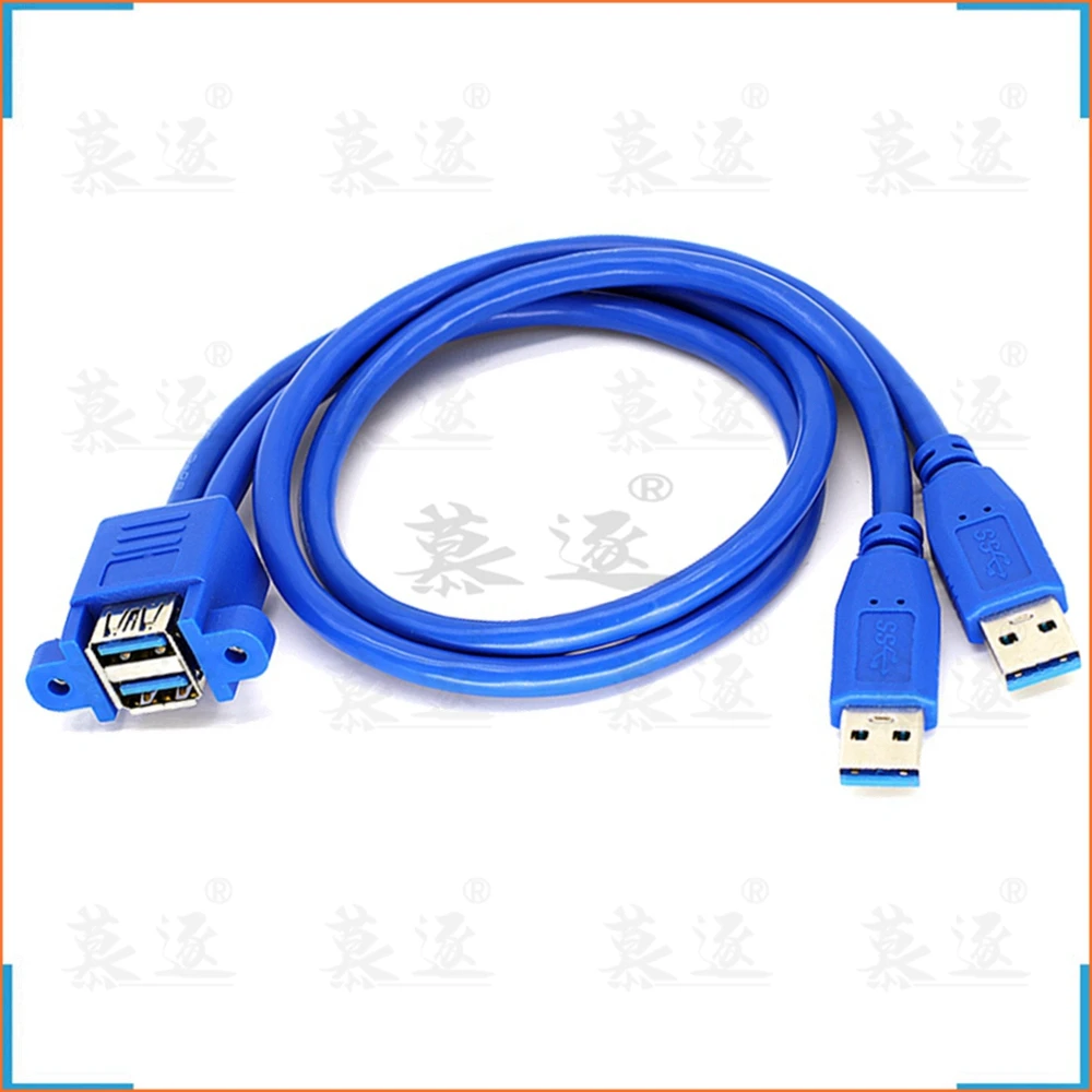 Cable de extensión USB3.0 macho a hembra con orificio para tornillo, cable de extensión USB3.0 de doble capa que se puede fijar - imagen 2
