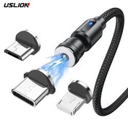 USLION Cable USB-C Magnético Carga Rápida Giratorio