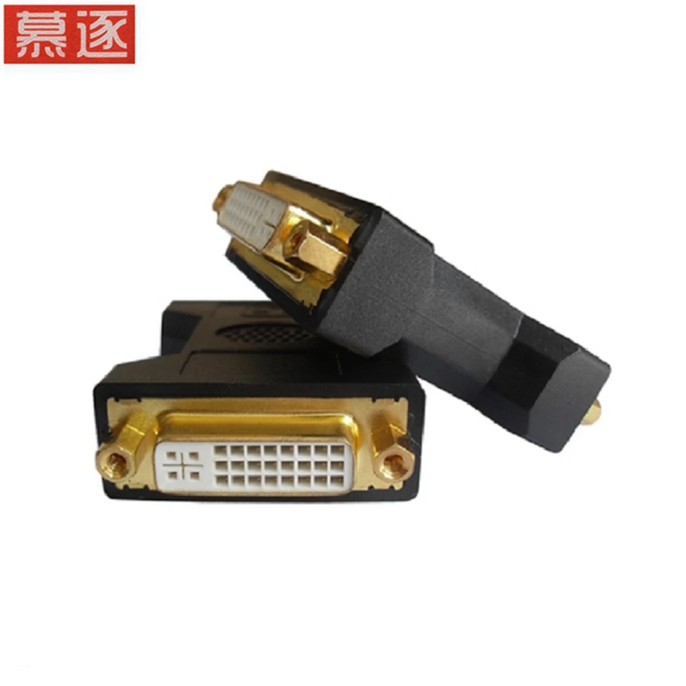 Adaptador dvi24 + 5 hembra a hembra chapado en oro, conector de par de cables DVI, cabezal de extensión DVI-I a conector recto - imagen 3