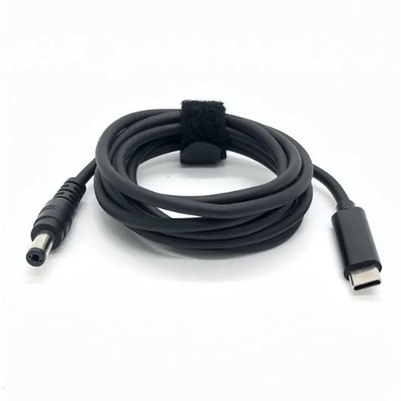 USB 3,1 tipo C a DC 5,5x2,1 macho a macho, cargador de ordenador portátil, Cable adaptador de corriente CC, señuelo disparador, carga PD 5,5x2,1mm, 1,5 m - imagen 3