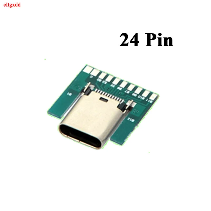 Cltgxdd 1 pieza USB 3,1 tipo C, enchufe macho hembra, Conector de 24 pines con placa PCB, módulo de prueba tipo SMT - imagen 5