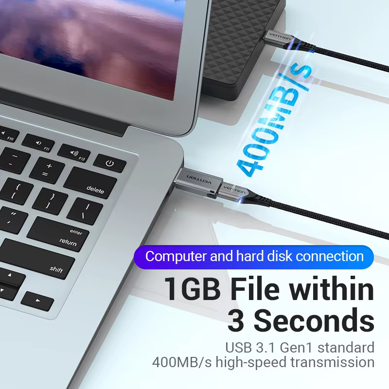 Vention Adaptador USB 3.0 a Tipo C – Compatibilidad Universal Amplia - imagen 5