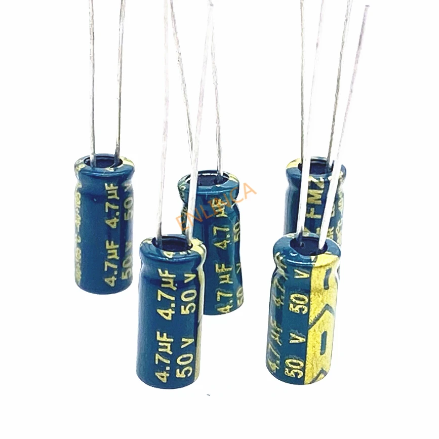 Condensador electrolítico de aluminio, 50V, 4,7 UF, 5x11, alta frecuencia, baja impedancia, 4,7 uf, 50v, 20%