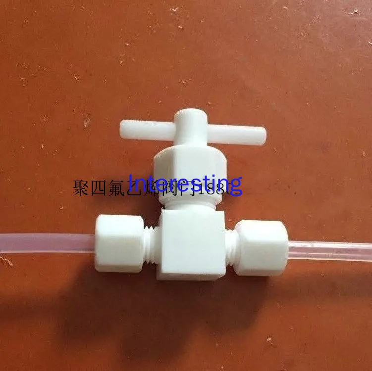 PTFE Ball Valve PTFE Straight-through Ball Valve 1/4 3/8 1/2 Anti-corrosion Acid and Alkali Resistant Polytetrafluoroethylene - imagen 5