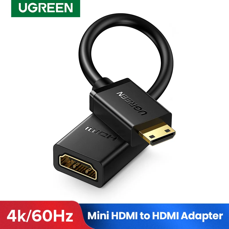 UGREEN-minicable HDMI a HDM, adaptador macho a hembra, 4K, para videocámara Raspberry Pi ZeroW, portátil