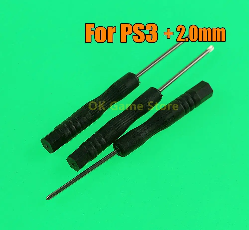 5 unids/lote 2,0mm + destornillador de seguridad cruzado para PS PS2 PS3 controlador iPhone iPod iPad herramienta de apertura de reparación