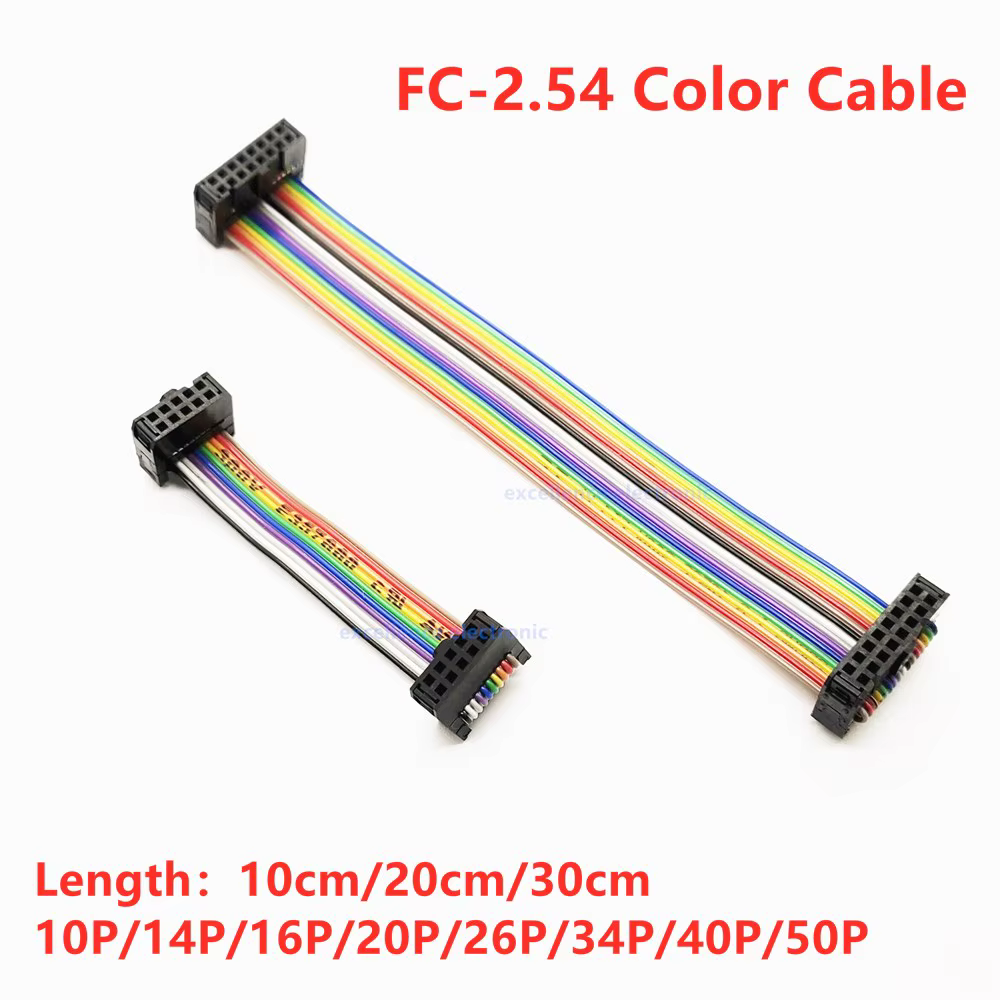 Cable Plano IDC 2,54mm FC-10 a 50 Pines 10/20/30 cm JTAG ISP - imagen 3