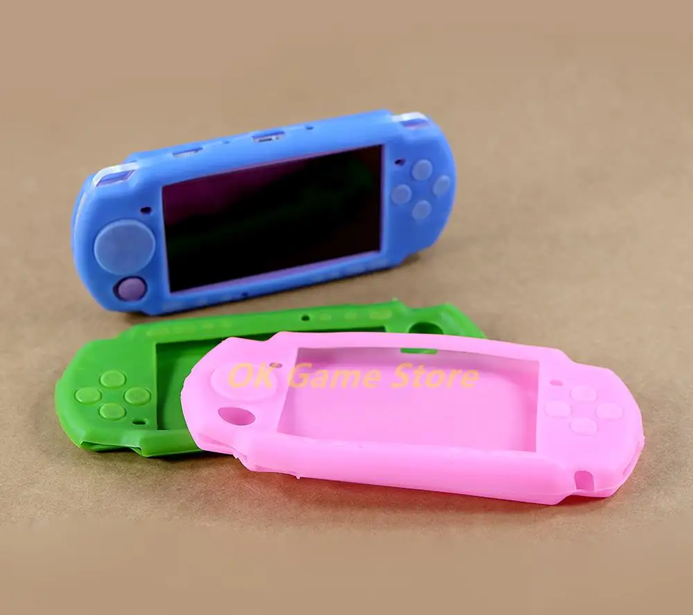 20 unids/lote funda de silicona suave para PSP 2000 3000 carcasa protectora de goma funda de silicona para PSP2000 PSP3000