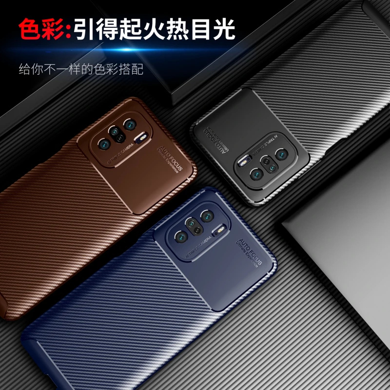 Funda de fibra de carbono suave para Xiaomi POCO F3, carcasa trasera protectora con anillo de soporte para xiaomi redmi K40 K40Pro - imagen 3