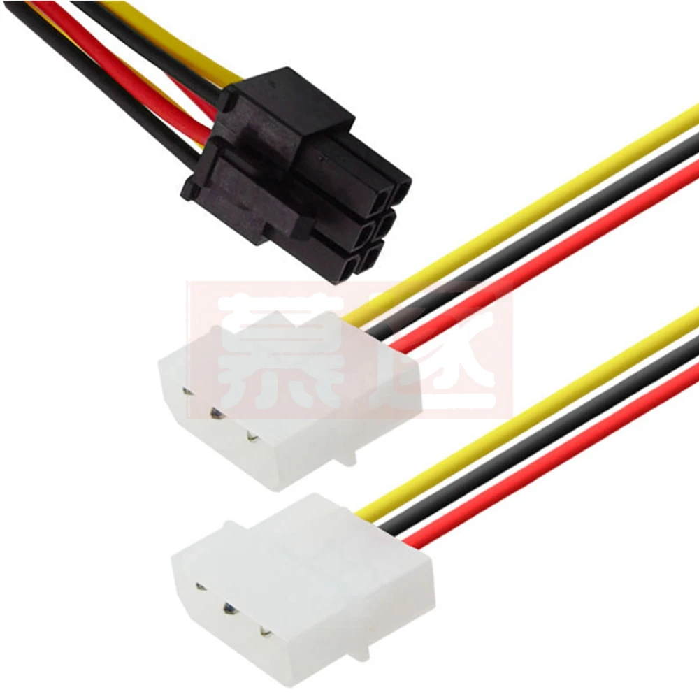Cable de alimentación de tarjeta gráfica de alta calidad, Cable adaptador Dual de 4 pines a 6 pines, 6P a 4P, Cable de alimentación de tarjeta gráfica de ordenador