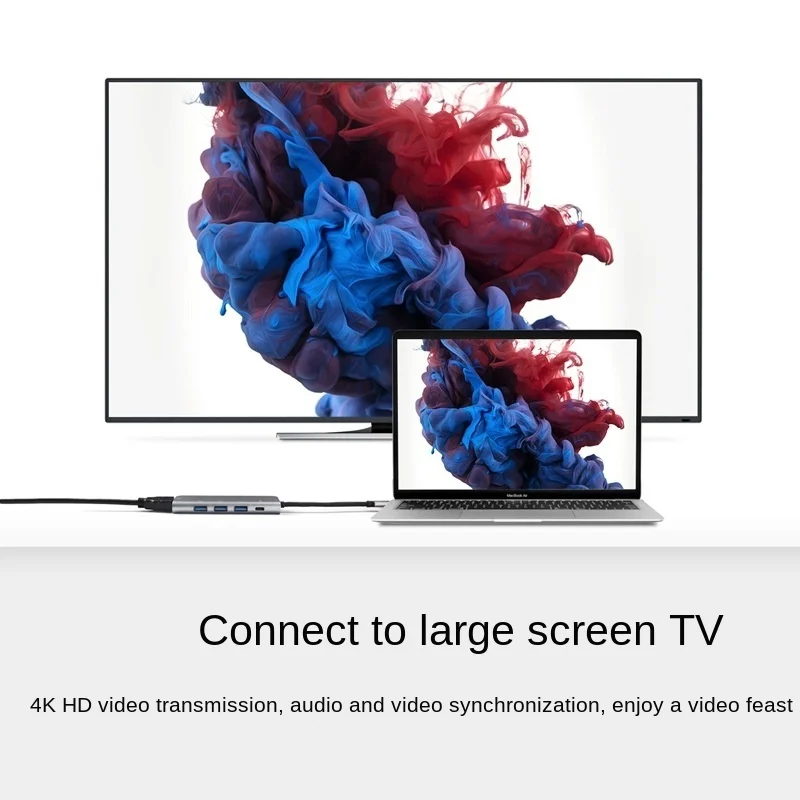 Concentrador USB 3,0 7 en 1, adecuado para adaptador de ordenador portátil, PC, carga PD, expansión de 7 puertos, 5/7/9 puertos tipo C, base de expansión, concentrador Usb - imagen 3