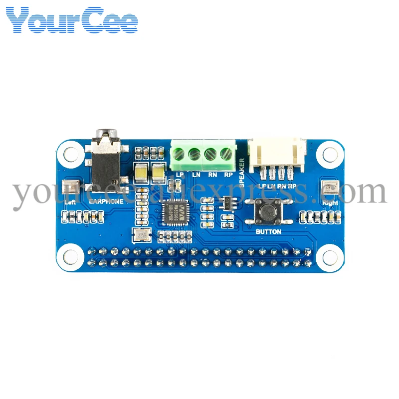 WM8960 Módulo de placa de expansión de desarrollo de sombrero de Audio, códec estéreo con altavoz pequeño para Raspberry Pi 4/3B + - imagen 4