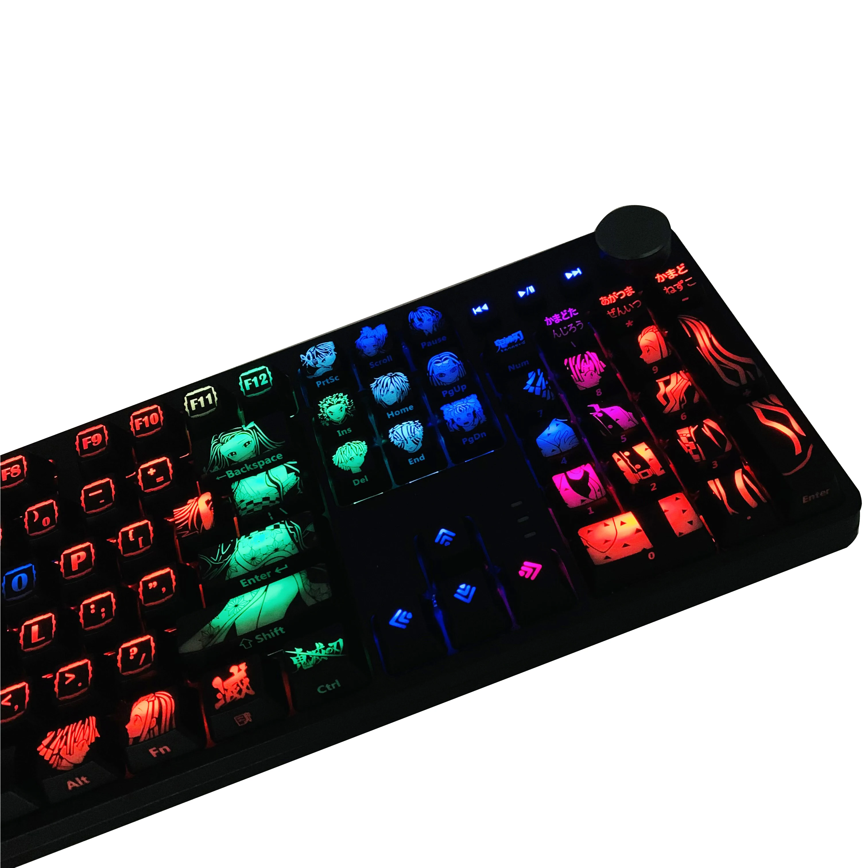 Teclas de Anime japonés Demon Slayer para teclado mecánico Cherry Mx Gateron Kailh, 108 PBT, sublimación de tinte, perfil OEM - imagen 5