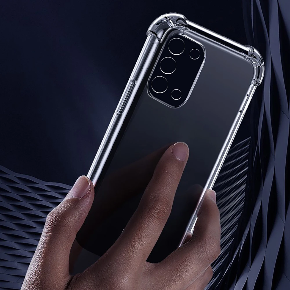Funda de teléfono de silicona a prueba de golpes con Airbag para OPPO A54 A74 A94 Funda A55 A95 A93 A93S 4G Funda protectora para cámara 5G Funda transparente - imagen 5
