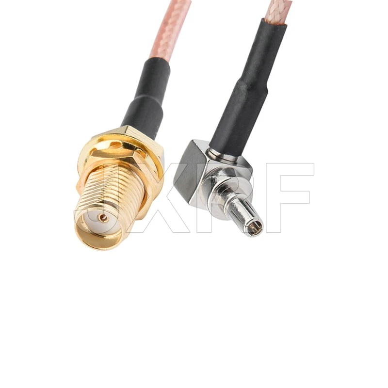 JXRF conector F hembra SMA a TS9 CRC9 SMA extensión coaxial Cable puente Pigtail 15CM RG316 para enrutador módem 3G 4G - imagen 3
