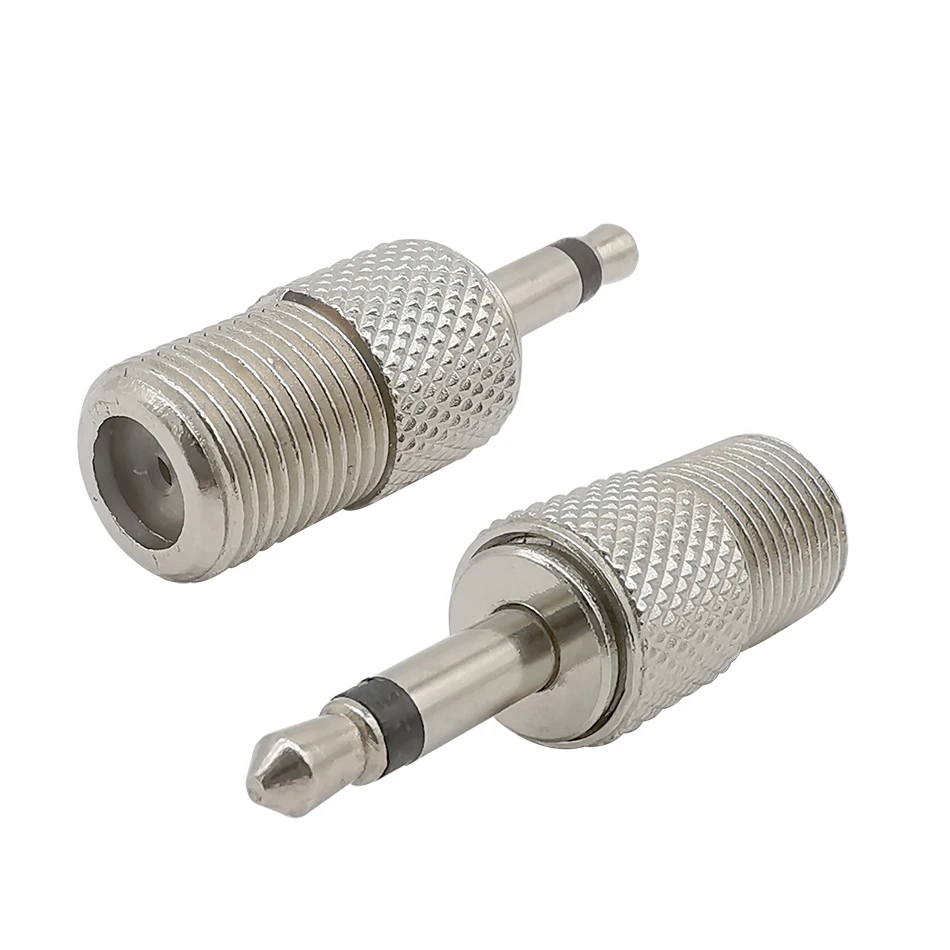 Conector macho a hembra tipo F para antena FM, adaptador Coaxial RF, 2 piezas, 3,5mm, 3,5mm