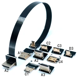 Cable Plano FPV Micro HDMI a Mini HDMI 90º