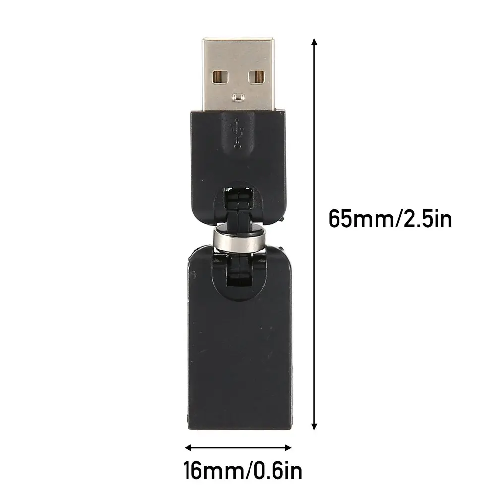 1 pieza/2 piezas/5 piezas de nuevo enchufe USB 2,0 a enchufe USB adaptador de cable de extensión de ángulo de rotación de 360 grados nuevo - imagen 4