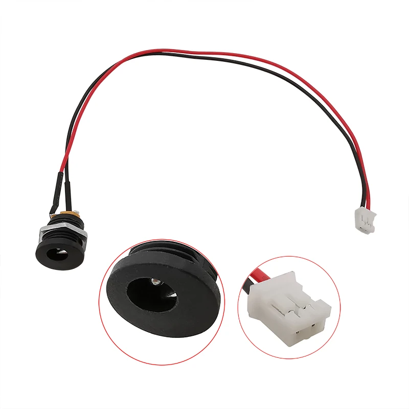 1/2/5 Uds DC-022 5,5*2,1mm DC toma hembra de alimentación a PH 2,0 conector de clavija de 2 pines con Cable 26AWG 20CM