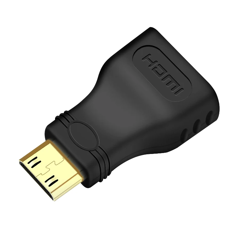 Mini adaptador Hdmi a Hdmi, convertidor macho a hembra chapado en oro para HDTV 1080p HD TV videocámara Mini adaptador Hdmi