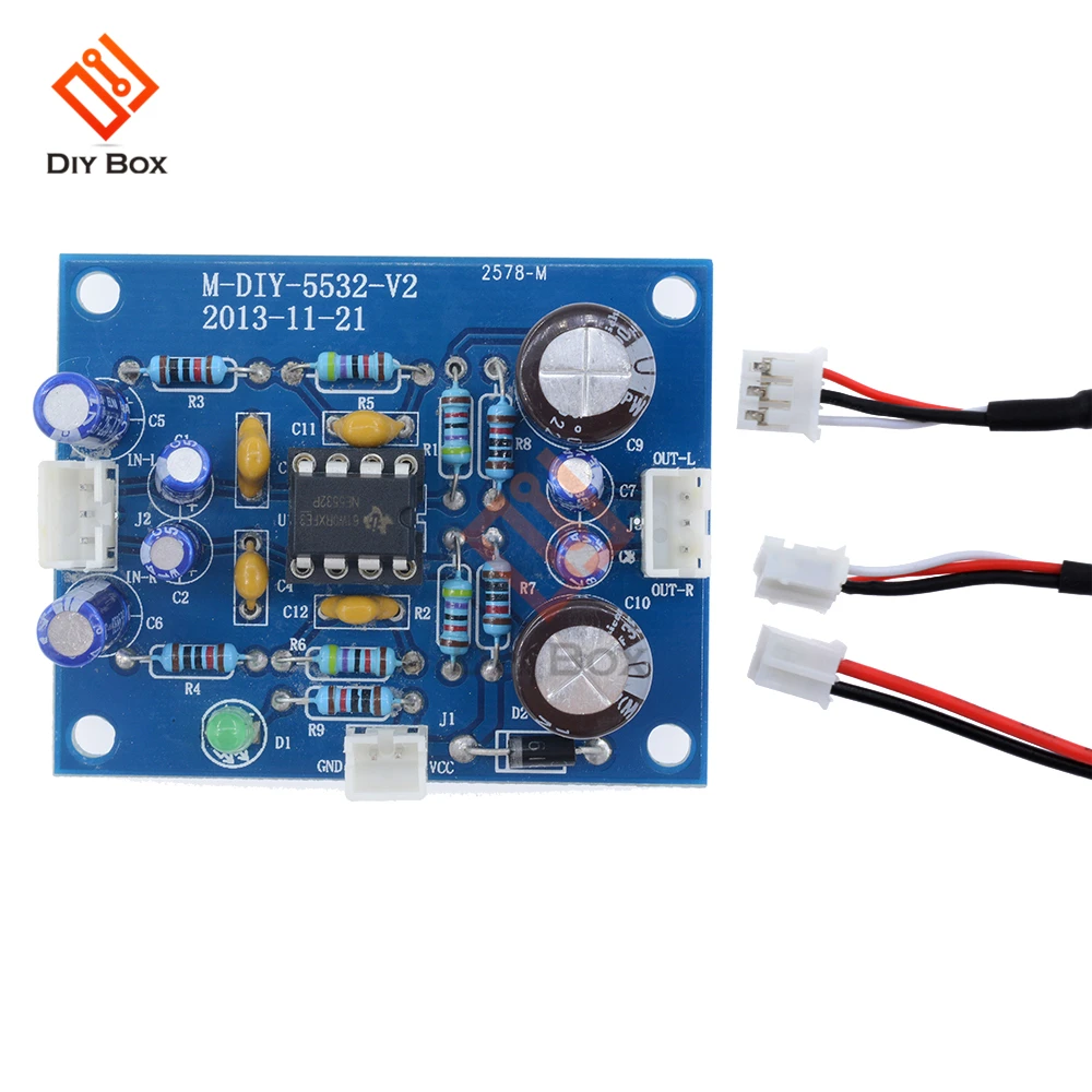 Placa amplificadora de sonido estéreo NE5532 OP-AMP, módulo amplificador para altavoces, kit de bricolaje, placa de control de volumen, desarrollo de sonido de circuito - imagen 2