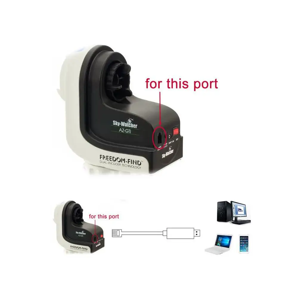 SkyWatcher AZ-GTI Cable EQMOD – Reemplazo Control Manual - imagen 3