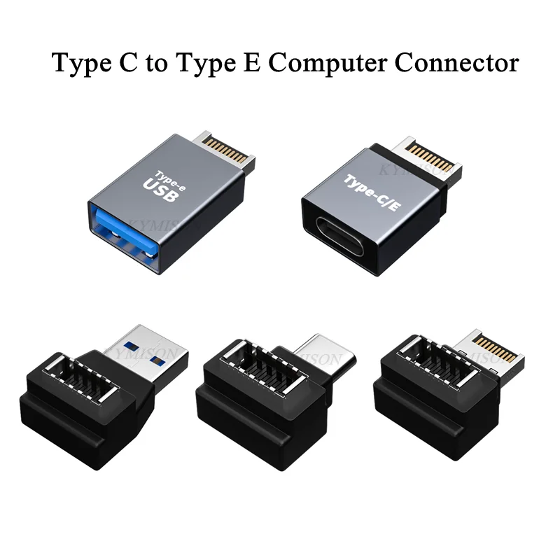 Conector adaptador de Cable de placa base de computadora de escritorio USB 3,1 cabezal de Panel frontal tipo C a tipo E convertidor de enchufe de expansión - imagen 2