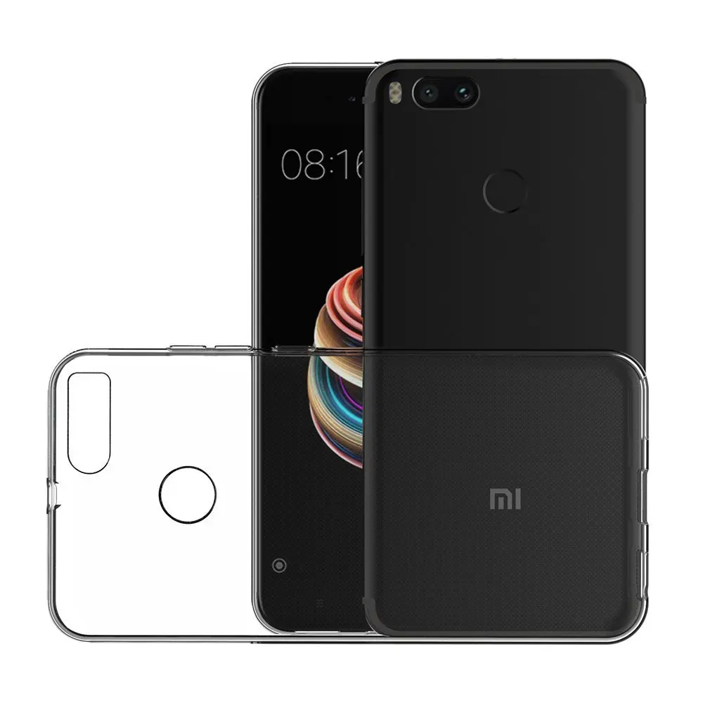 Fundas transparentes de silicona para Xiaomi Mi A1 5X, armadura trasera de teléfono móvil de TPU suave MiA1 Mi5X 360, carcasa transparente de Gel a prueba de golpes - imagen 5