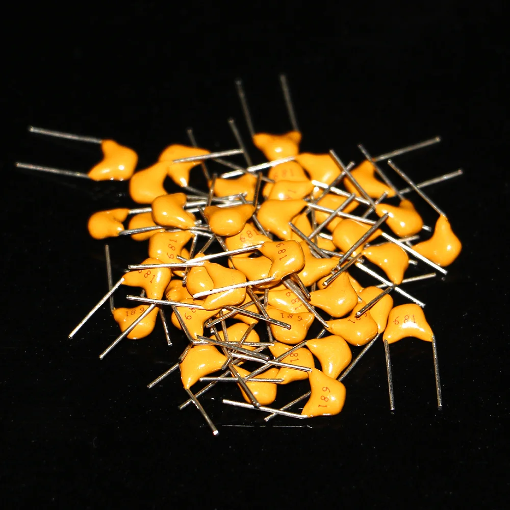 Kit surtido de condensadores de cerámica multicapa y monolíticos con caja de almacenamiento, 10 valores, x50 piezas, 10pF ~ 680pF (500 ~ 100), 681 unids/lote por caja - imagen 3