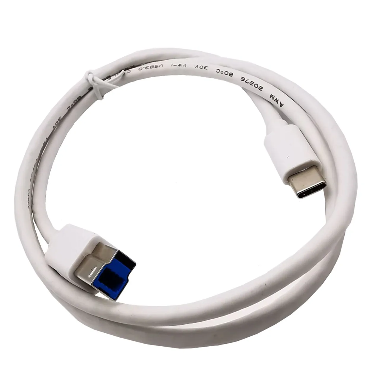 Cable estándar 3.1 tipo C macho a USB 3,0 B macho para impresora escáner blanco y negro 1m/100cm - imagen 3