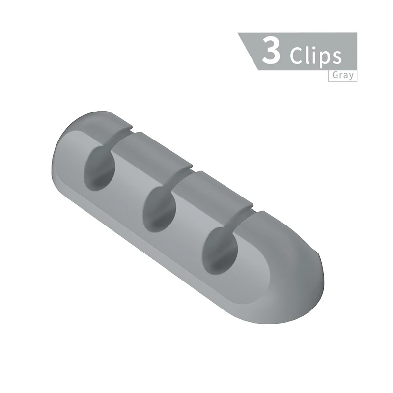 3 Clips Grey
