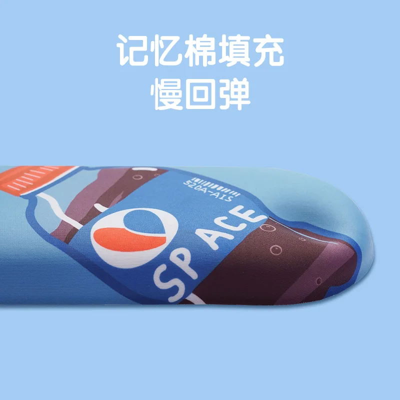 Almohadilla de reposamuñecas para teclado, soporte para ratón de Color azul, astronauta, 36cm, 44cm, espuma viscoelástica, dibujos animados, silicona, antideslizante, juego, PC, portátil - imagen 5