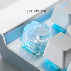 Keycap Artesanal Gato para Teclado Mecánico – Resina Rosa Tiffany