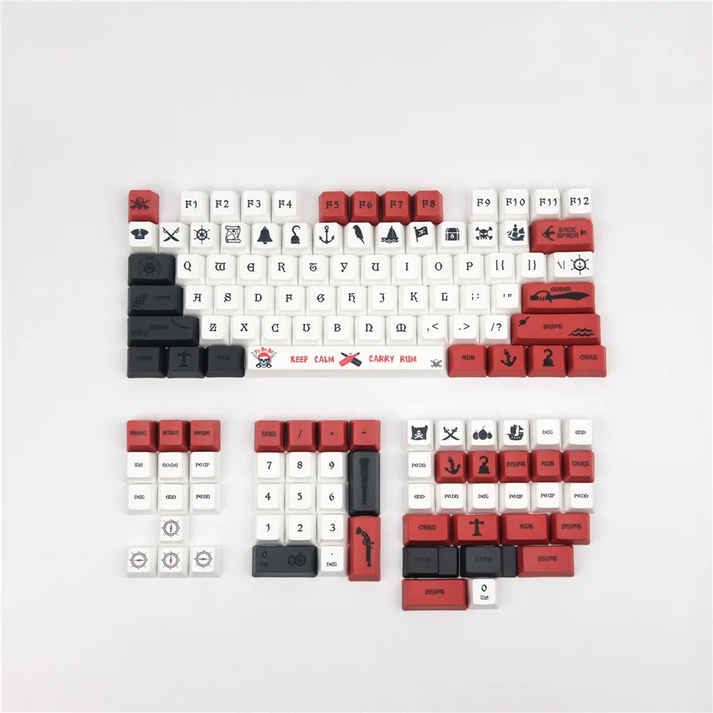Juego de teclas con temática Voyage, teclas subcama con tinte PBT para teclado mecánico MX Switch GK61 XD60 104 IKBC, 1 Juego