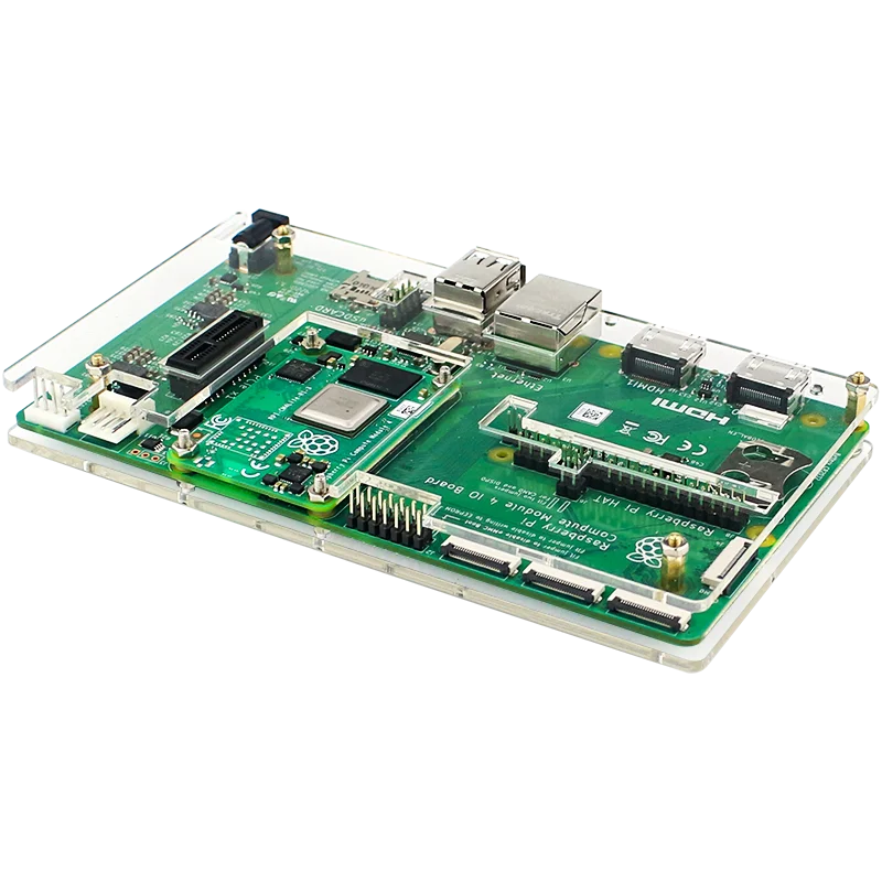Carcasa transparente para Raspberry Pi CM4 IO Board, carcasa acrílica para Raspberry Pi Compute Module 4 IO Board - imagen 2